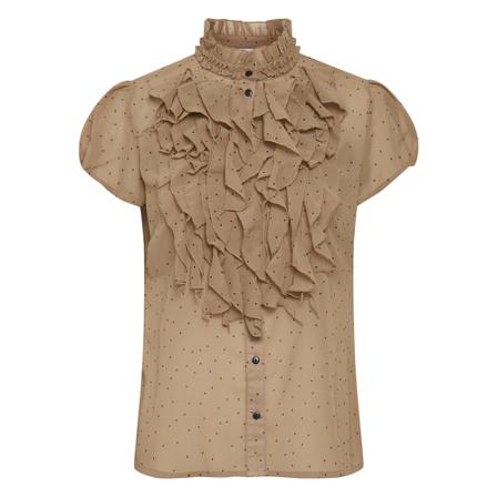 Saint Tropez, Lilly SZ SS Shirt Brązowy, Kobieta, Rozmiar: M