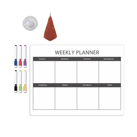 Kjøleskap Magnetisk kalender Ukeplanlegger Magnetisk kalender Whiteboard Månedlig gjøremålsliste Tavle for handleliste