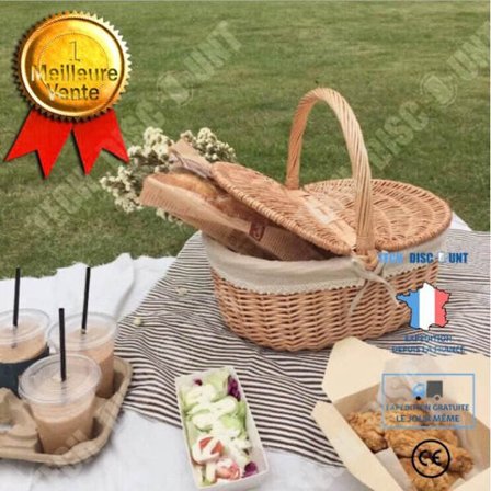 Picknickkorg - Tech Discount - Stort Kapacitet - Rots - Pastoral Stil - Hantverk