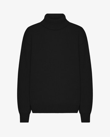 Merino Wool Turtleneck - Deep Black 2XL