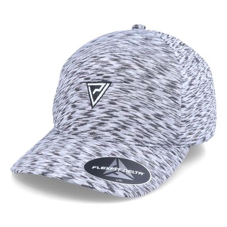 Padelville - Grå flexfit Keps - B/W Insignia Delta Melange Silver Flexfit @ Hatstore