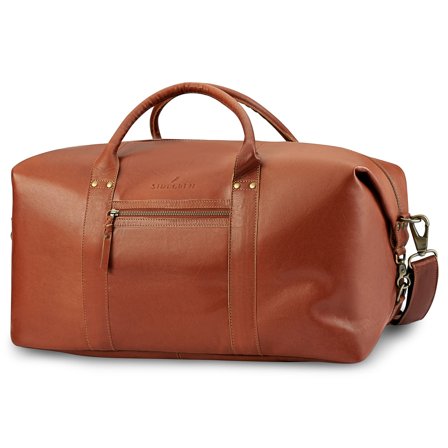 Fidei | Mocha Full Grain Goat Leather Travel Bag for Men - Leather bags