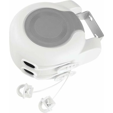 Laajennettava pyykkinaru - Seinään kiinnitettävä sisä- ja ulkokäyttöön sopiva muovi- ja metallipyykkinaru - 40ft pyykkinaru kylpyhuoneeseen, 