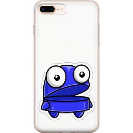 Kompatibelt Mobildeksel til Apple Apple iPhone 7 Plus Blå tegnefilmfigur med åpent uttrykk og store øyne i morsom illustrasjon