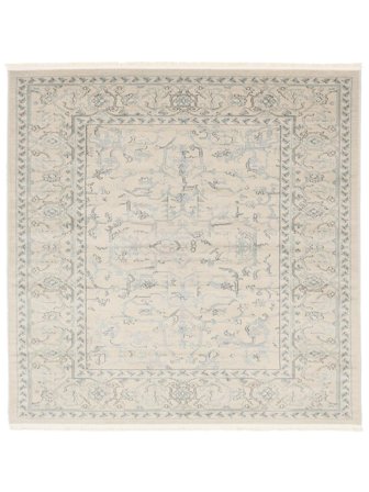 Ziegler Manhattan 200X200 Beige/Light Blue Floral Square Rug
