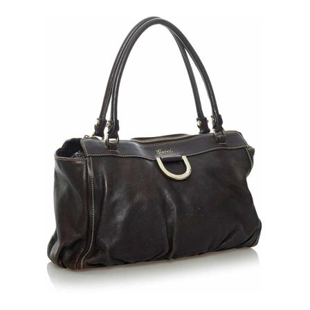 Gucci Vintage, Pre-owned Shoulder Bag Bruin, Dames, Maat:ONE Size,leather