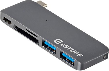 eSTUFF USB-C Slot-in Hub Space Grey