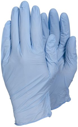 Tegera 84301 Engångshandske Blå nitril, Opudrad 8, 200-pack, Arbetskläder