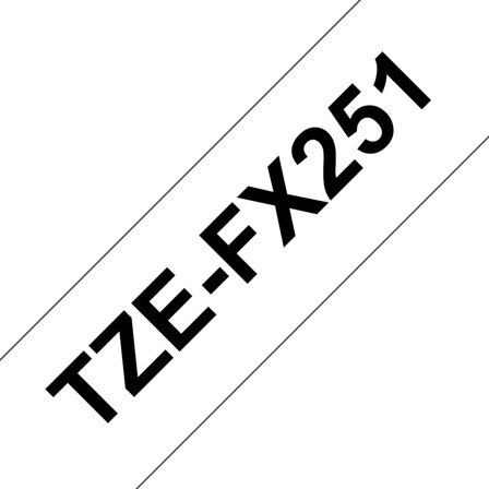 Brother TZe-FX251 - fleksibel ID-tape - 1 kassett(er) - Rull (2,4 cm x 8 m)