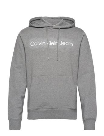 Core Institutional Logo Hoodie Hoodie Trøje Grå Calvin Klein Jeans