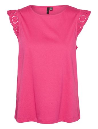 Vmemily Sl Gathering Top Jrs Noos Pink Vero Moda