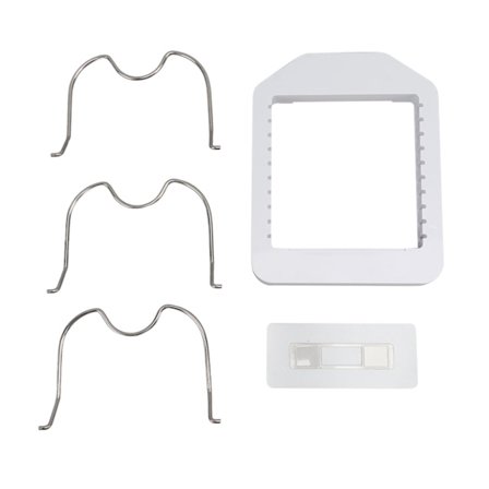 Grytelokk Organizer U-formet Plast Oppbevaringsstativ for Kjøkken Hvit