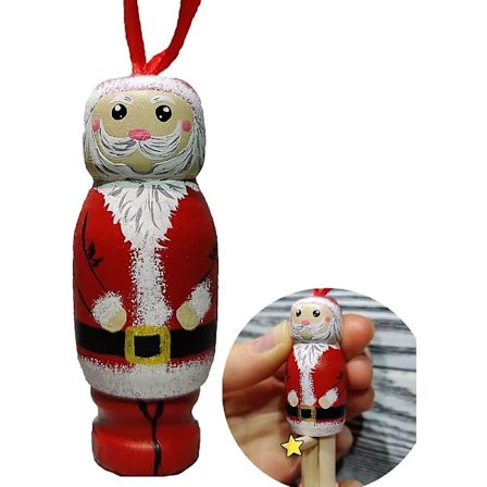 Rolig trätomte strumpa fyllmedel, julgran hängande jul rolig present, juldekorationer dekor