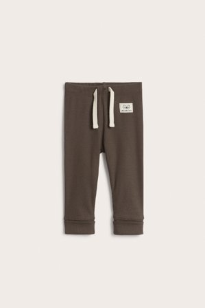 Kappahl | Prążkowane legginsy dla niemowląt | Brązowy