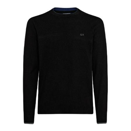 Sun68, Round-neck Knitwear Czarny, Mężczyzna, Rozmiar: L