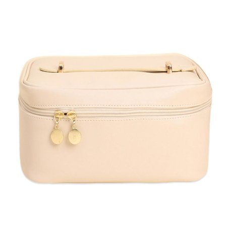 Ny Retro Enkel Antikk Firkantet Oppbevaringsveske PU Lær Avtakbar Bærbar Kosmetikkveske