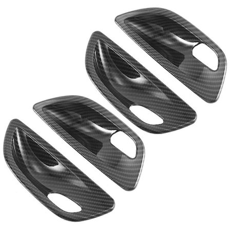 4 stk. Carbon Fiber Indvendig Dørhåndtag Skål Cover Trim Til-BMW 5 Serie F10 2011-2016