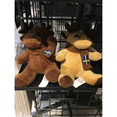 Nyckelring Älg Brun Beige Sverige 13 cm