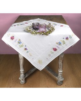 Stickpackung Tischdecke Veilchen