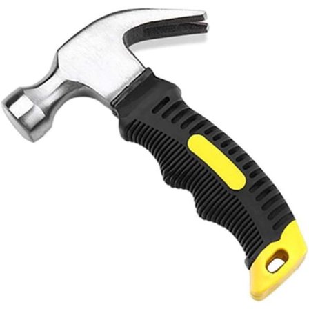 Lille hammer i sort med gummihåndtag - Professionel ingeniør