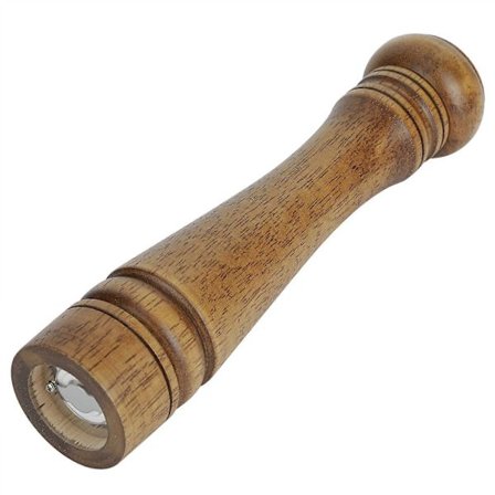 Peberkværn i egetræ, manuel krydderikværn, saltkværn, 25 cm, køkkenredskab