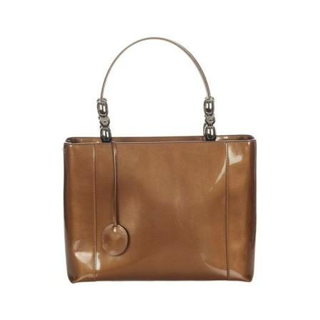 Dior Vintage, Pre-owned Malice Patent Leather Handbag Bruin, Dames, Maat:ONE Size