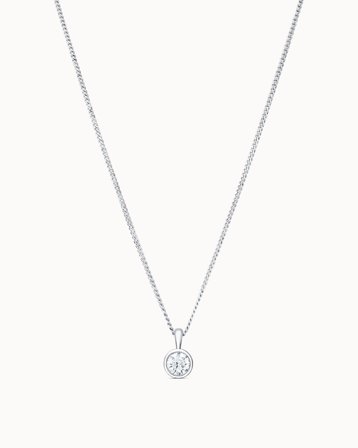 Naturlig Diamanthalskæde Thilde 18K Hvidguld Diamant 0.50 Carat - smykker fra Vanbruun