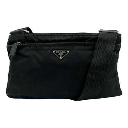 Prada Vintage Pre-owned Cross Body Väska svart, Dam Vintage Väskor, Dam, Storlek: ONE SIZE