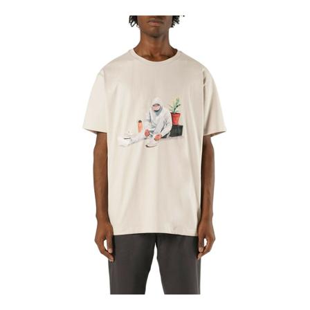 New Balance, T-Shirts Beige, Heren, Maat:M
