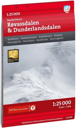Calazo Høyfjellskart Røvassdalen & Dunderlandsdalen 1:25.000