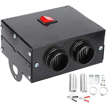 Bilvarmer, bilvarmerdefroster, bærbar antiduggvifte, 500W (12V) rask oppvarming ZeGoods