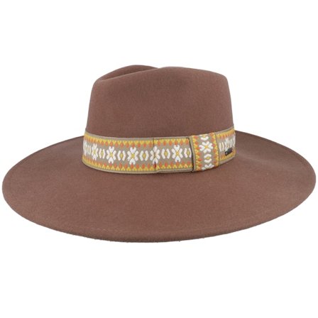 Brixton - Braun fedora Hut - Joanna Felt Hat Sesmt Western @ Hatstore