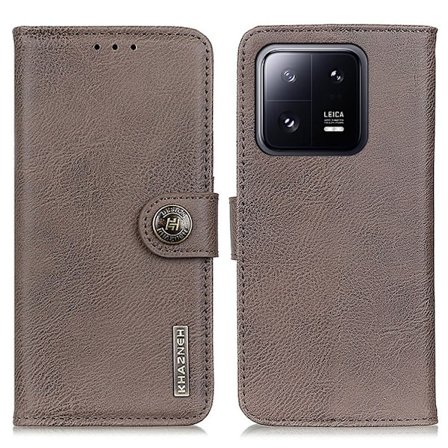 KHAZNEH Xiaomi Mi 11 Ultra Plånboksfodral Cowhide - Grå