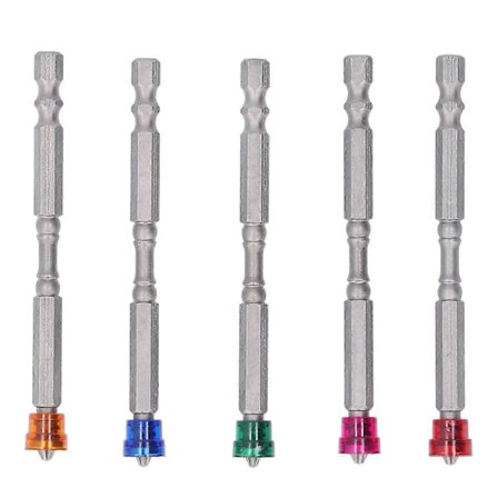 5 st Magnetiska Skruvmejselbitar 1/4 tums Hex Skaft Legerat Stål Elektrisk Skruvmejselbitssats OLU