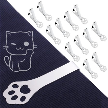 10-pack Bordduksklämmor för Tjocka Utomhusbord, Klor Picnic Bordduk Hållare Klämma inomhus, Tung