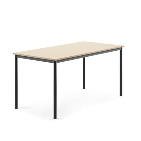 Tisch BORÅS, 1600x800x760 mm, Laminat Birke, anthrazit