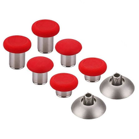 Ersättningsdelar för utbytesbara tumspakgrepp Analoga styrspakar för Xbox One ELITE, PS4-kontrollertillbehör - Röd -