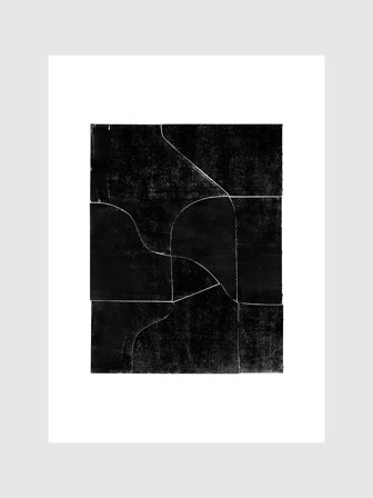 Poster med minimalistiskt svartvita former | Kunstary.com, 70x100 cm