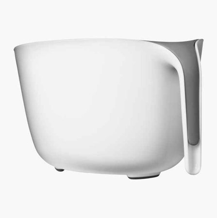 Vispskål med durkslag vit