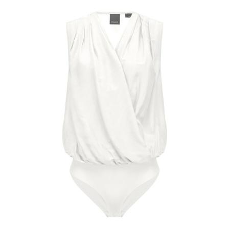 Pinko Ines 11 Body Crepe de China Hvid, Dame Bodystockings