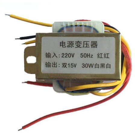 30W Transformator Dobbelt 12V 30W2X12V, Transformator Indgang, 220V, 50Hz/Udgang, Dobbelt 12V