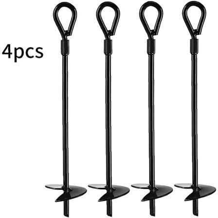 38 cm tältmarkankare med fällbar ring, set om 4