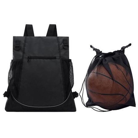 Sportsutstyrsbag, basketballryggsekk med flere lommer og nettingrom - Vanntett bag for fotball- og volleyballutstyr for idrettsutøvere