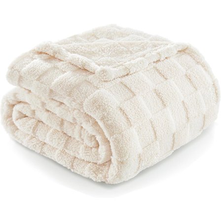 Rutete fleecepledd, supermykt og varmt sofapledd, lett for alle årstider, 100x150 CM