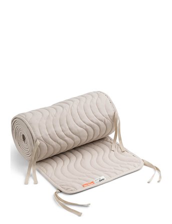 Done by Deer Quilted Bed Bumper W/Strings Waves Sand - Cream - 360X 30X 1CM