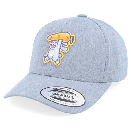 Kiddo Cap - Grå adjustable Keps - Kids Bunny Carrot Heather Grey Adjustable @ Hatstore
