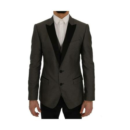 Dolce & Gabbana, Two Button Single Breasted Blazer Szary, Mężczyzna, Rozmiar: M