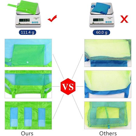 Lekepose Strand Mesh Lekeoppbevaringsnett for å bære leker og håndklær