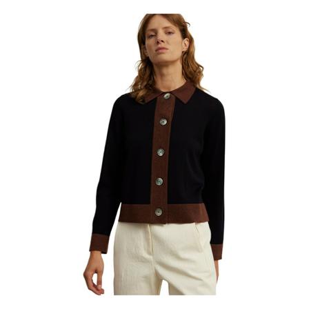 Rue Blanche Meri48 Cardi 22a Vest , Blauw , Dames , Maat: S Vesten