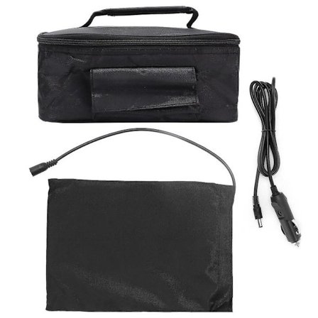 Bærbar Mini Bil Mikrobølgeovn 12v Elektrisk Ovn Hurtig Opvarmning Picnicboks Til Rejser Camping Madlavning Sort-dwdz